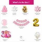Barbie Theme 2nd Birthday Balloon Decoration Kit For Kids, Multicolor, Pack Of 80