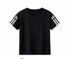 Active Wear Polyester T-Shirts for Kids, Black 