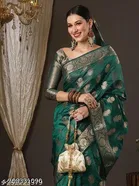 Organza Zari Woven Saree for Women 