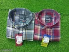 Cotton Blend Checkred Shirt for Men, Multicolor, Pack of 2 