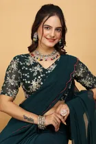 Georgette Woven Design Saree for Women 