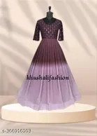 Embroidered A-line Ankle Length Georgette Kurti for Women 