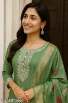 Embroidered Cotton Kurta Set for Women 