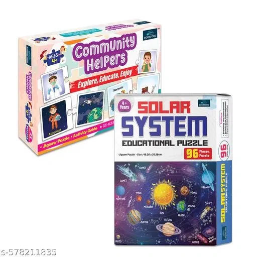 Community Helpers & Solar System – A Space & Career Adventure That Introduces Kids to Everyday Heroes on Earth & the Astronomers Who Explore the Universe! | Set of 2