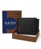 Black Wallet for Men With Detachable Card Holder