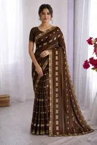 Bollywood Embroidered Georgette Saree for Women 