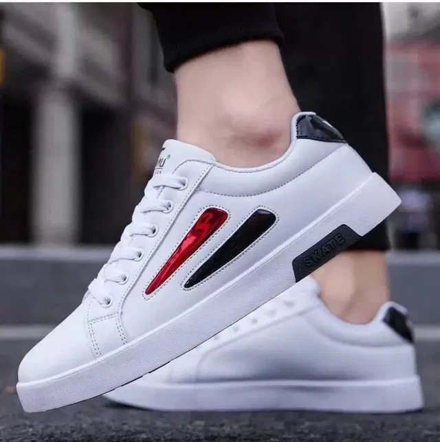 Casual Shoes for Men (White, 5)