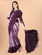 Chinon Solid Saree for Women 