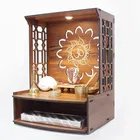 Heartily® Mangal Beautiful Wooden Pooja Stand for Home Pooja Mandir for Home Temple for Home And Office