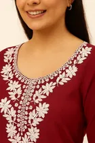 Cotton Embroidered Short Kurti for Women 