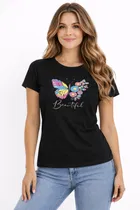 Cotton Blend Printed T-shirt for Men, Black 