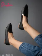 Solid Pointed Toe Ballerinas for Women 