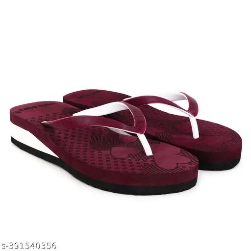 Flip-flops for Women (Maroon, 7)