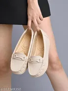 Solid Synthetic Loafers for Girls 