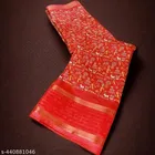 Dola Silk Printed Saree for Women, Red 