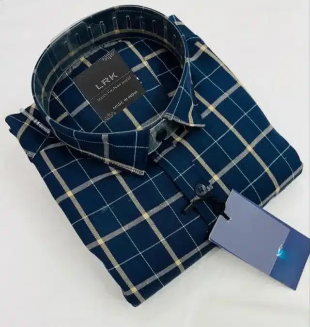 Full Sleeves Shirt for Men (Blue, M)