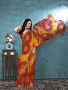 Georgette Bandhini Saree for Women 