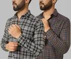 Cotton Blend Checked Shirts for Men, Multicolor 