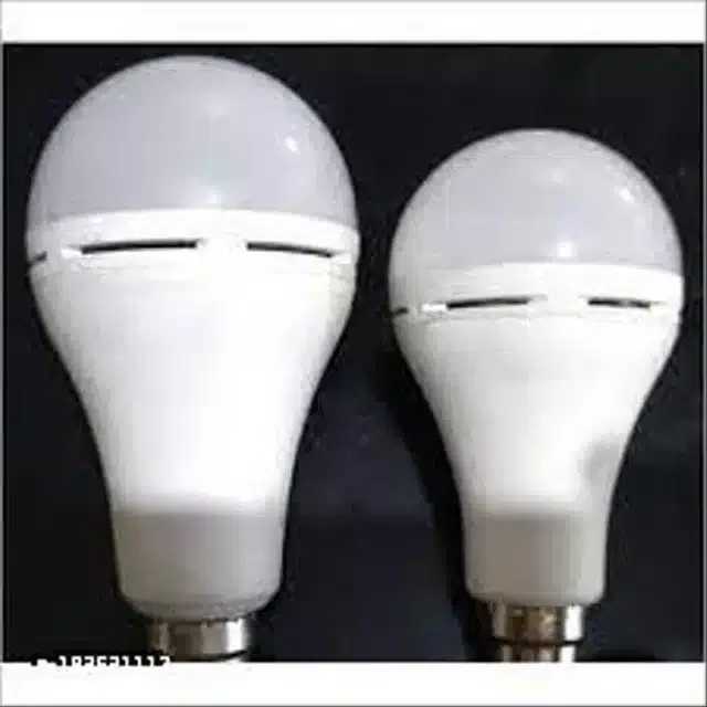 Rechargeable Emergency LED Bulb (White, 9 W) (Pack of 2)