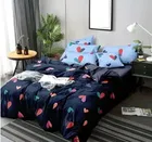 Glace Cotton Printed Double Bedsheet with 2 Pillow Covers 