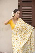 Chanderi Cotton Floral Printed Saree for Women 