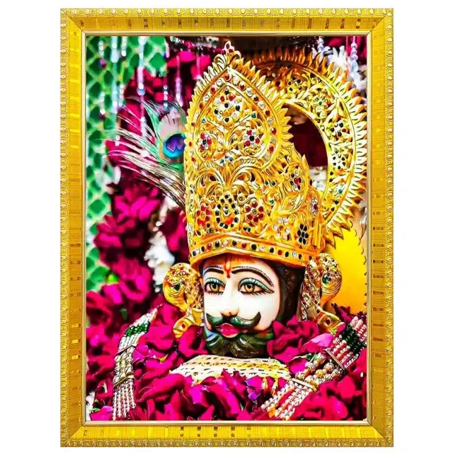 Khatu Shyam Wall Photo Frame (Multicolor, 5x7 Inches)