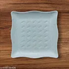 Plastic Plates for Kitchen, White, Pack of 6