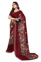 Georgette Printed Saree for Women 