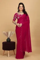 Georgette Woven Design Saree for Women 