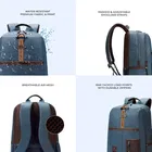 Gear Classic 6, 31L Water Resistant Anti Theft Faux Leather Laptop Backpack for Men & Women, Teal Brown
