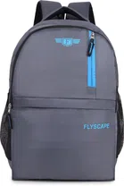 Polyester Laptop Backpack for Men & Women (Grey & Sky Blue, 25 L)