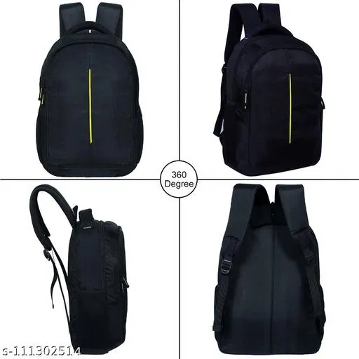 Polyester Backpack for Men & Women, Black