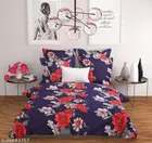 Polycotton Queen Size Bedsheet with Pillow Cover 