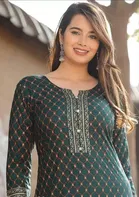 Rayon Printed Kurti for Women 