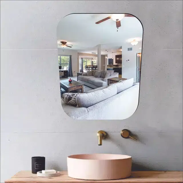 Acrylic Wall Mirror Stickers (Silver, 20x30 cm)