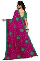 Kanooda Prints Georgette Women Saree With Un-stitched Blouse 