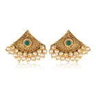 Alloy Sizzling Glittering Earrings for Women & Girls (Green, Set of 1)