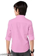 Solid Long Sleeve Spread Collar Shirt for Boys 