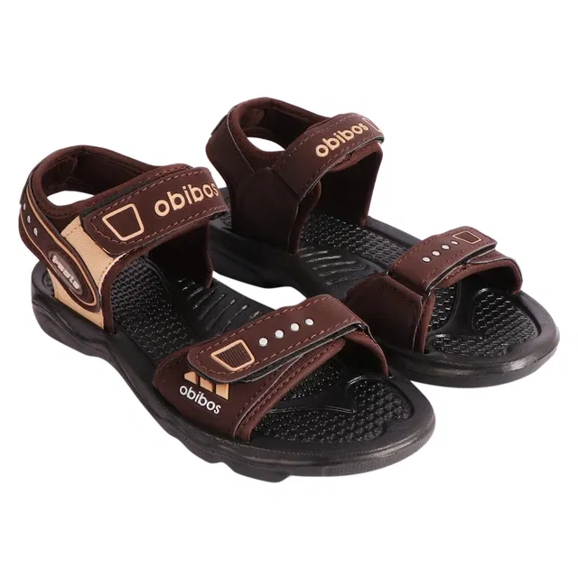 Stylish Sandals for Men (Brown, 6)