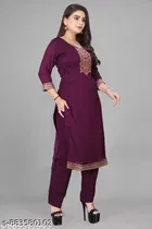 Solid Embroidered Dupatta Set for Women 