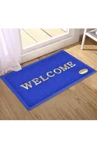 PVC Anti Skid Welcome Door Mat [38x58 cm] Blue