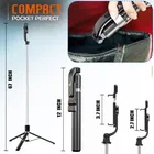 TecMarx Halo Stick Tripod With Wireless Remote 5ft Extendable, 360° Rotatable & Selfie Flash