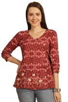 Cotton Printed Top for Women 