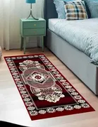Alaqsa Abstract Bed runner 30x84inch Red Pack of 1