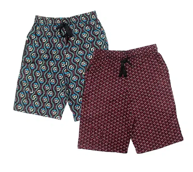 Bermuda Shorts for Boys (18-24 Months, Multicolor) (Pack of 2)