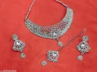 Alloy Necklace with Earrings & Maangtika for Women 