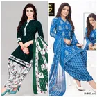 Synthetic Unstitched Dress Material for Women & Girls 