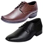 2 Pcs Formal Shoes with 2 Pcs Ankle Length Socks for Men 