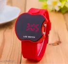 Silicone Strap Digital Watch for Men & Boys (Red)