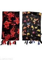 Poly Chiffon Scarves for Women, Multicolor, Pack of 2